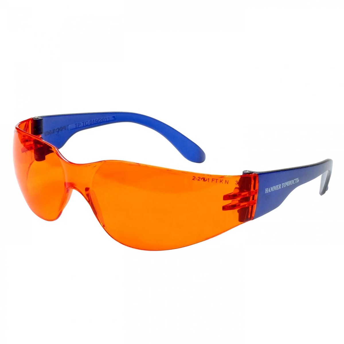 Очки защитные открытые О15 HAMMER ACTIVE Strong Glass оранжевый (2-2 PC)