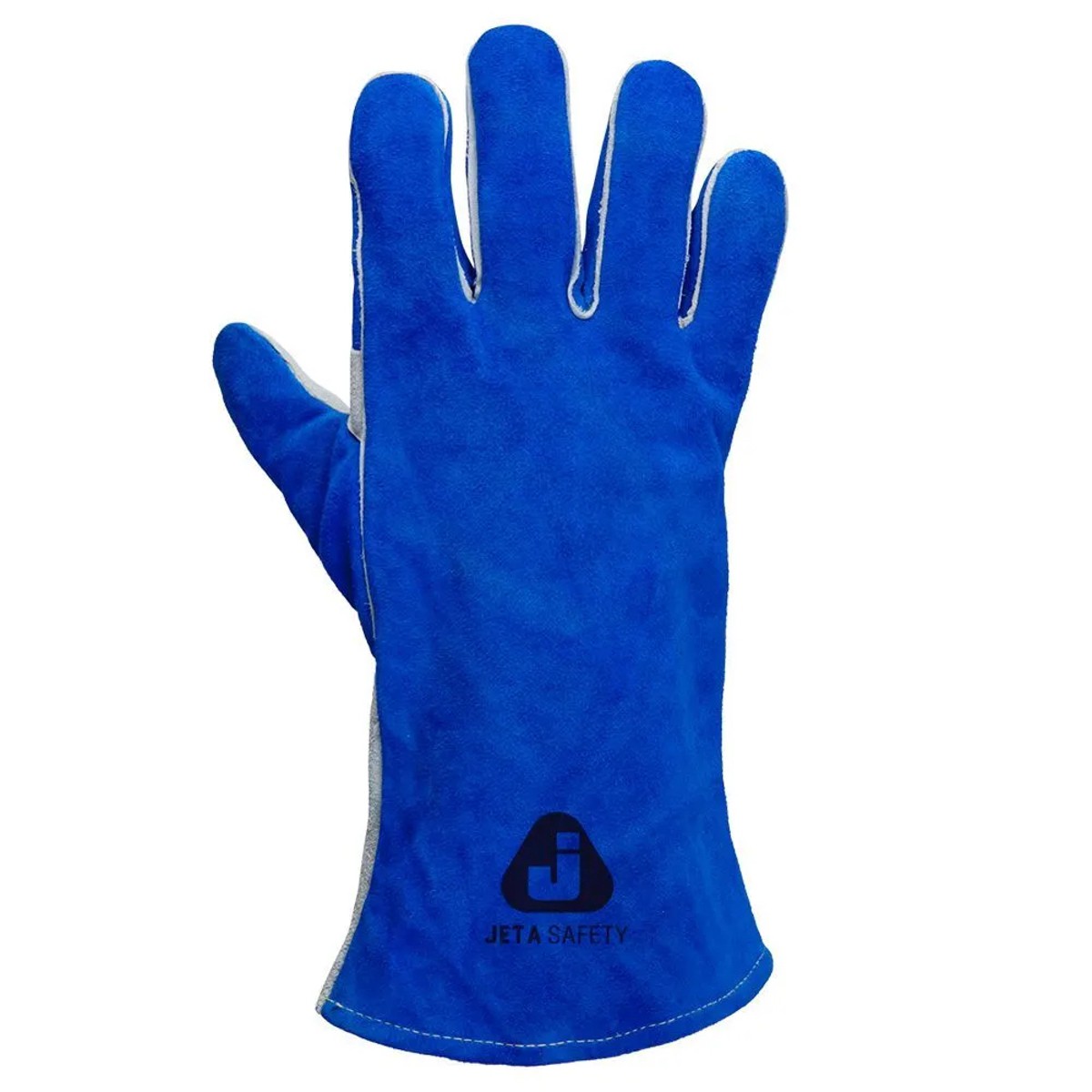 JWK601 Ferrus Frost Перчатки сварщика Jeta Safety с крагой из спилковой кожи,утепленные иск.мех